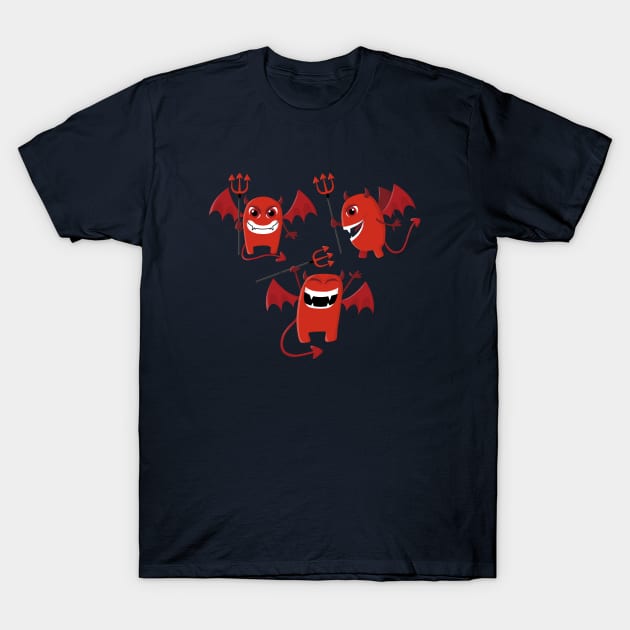 Three little devils T-Shirt by JoanaJuheLaju1